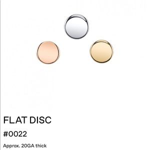 BVLA 14k yellow gold flat disc(s) 2.5mm